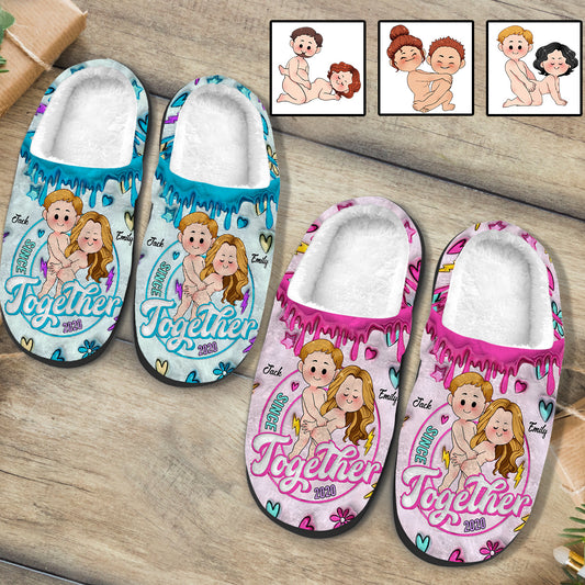 Together Since - Personalized Couple Slippers