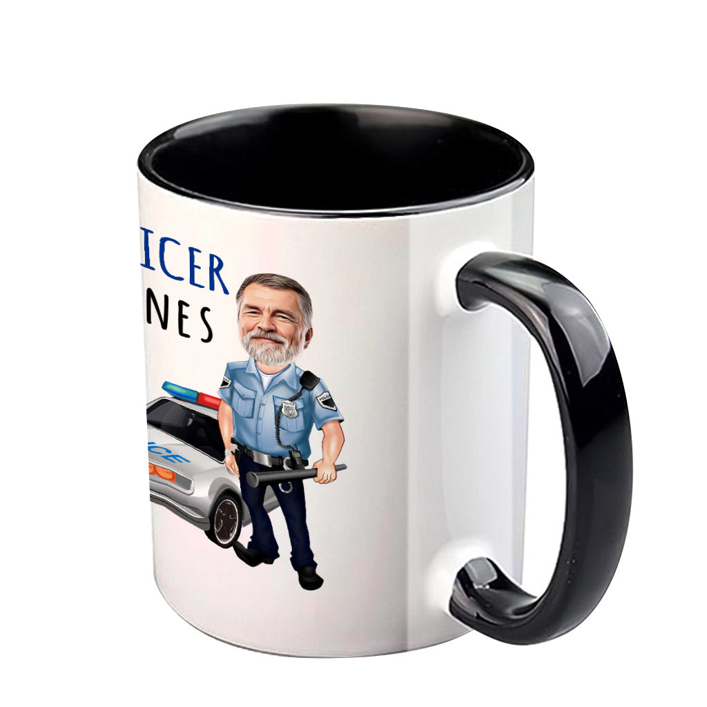 Je ne peux rien faire contre la bêtise - Mug personnalisé pour policier