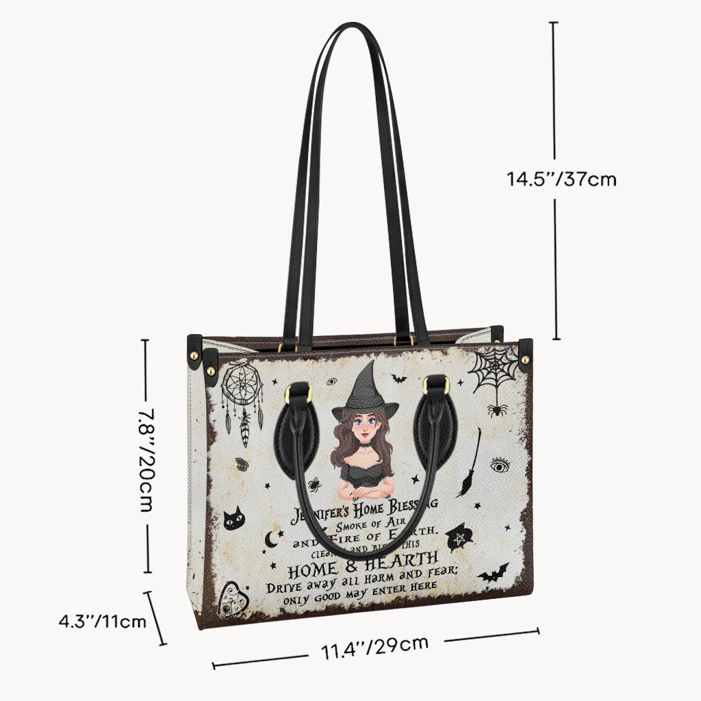 Home Blessing - Personalized Witch Leather Handbag