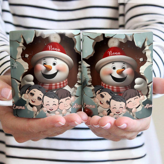 Schneemann-Oma/Nana/Mimi/Gigi... - Personalisierte Oma-Tasse