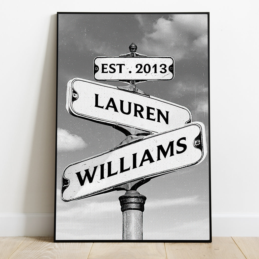 Always Beside You - Personalized Couple Canvas And Poster