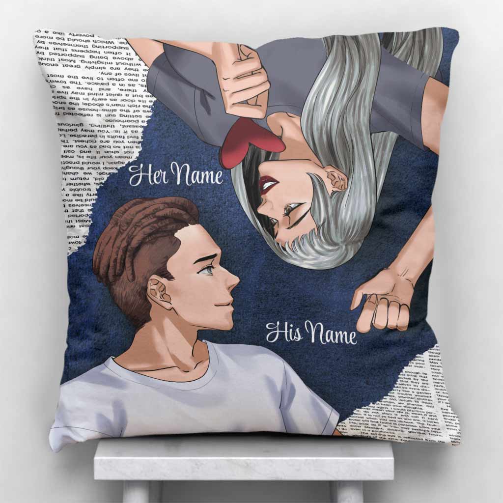 You Smile I Fell In Love - Personalized Couple Throw Pillow