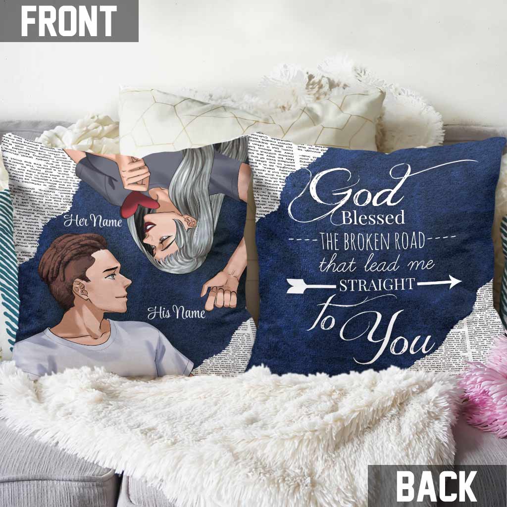 You Smile I Fell In Love - Personalized Couple Throw Pillow