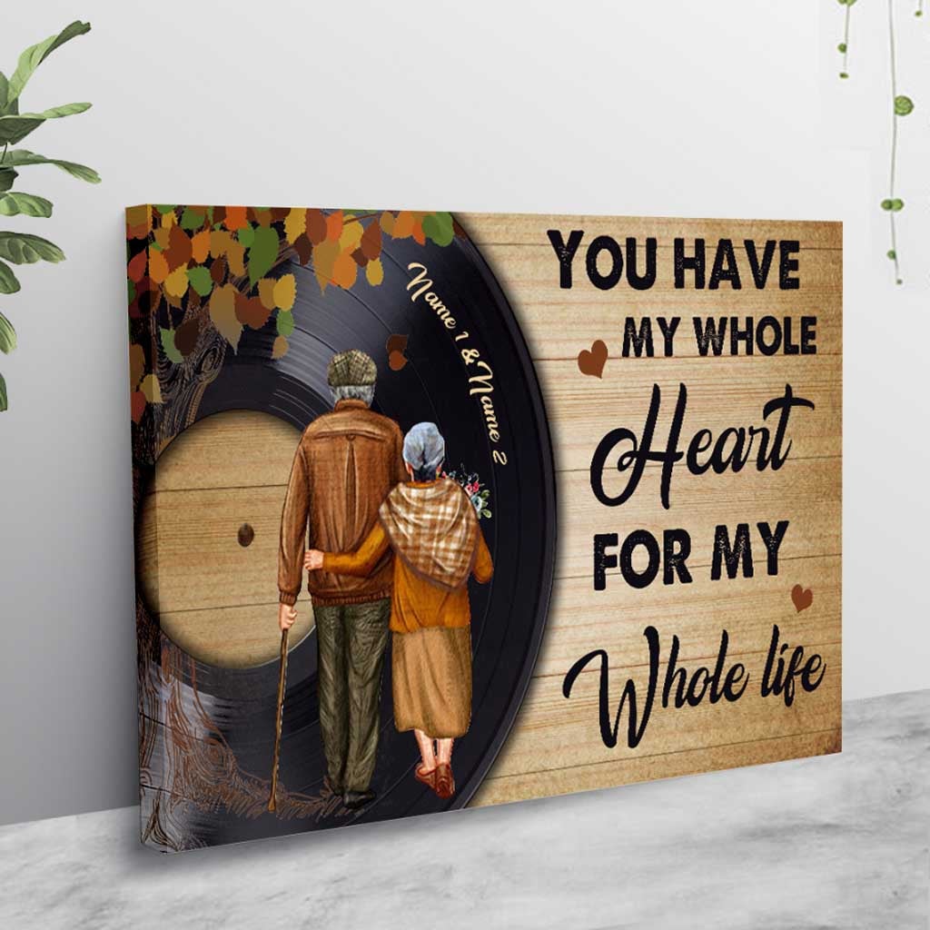 You Have My Whole Heart Vinyl - Personalized Couple Poster