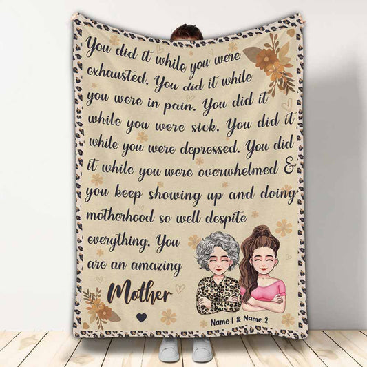 You Are An Amazing Mother - Personalized Mother's Day Mother Blanket