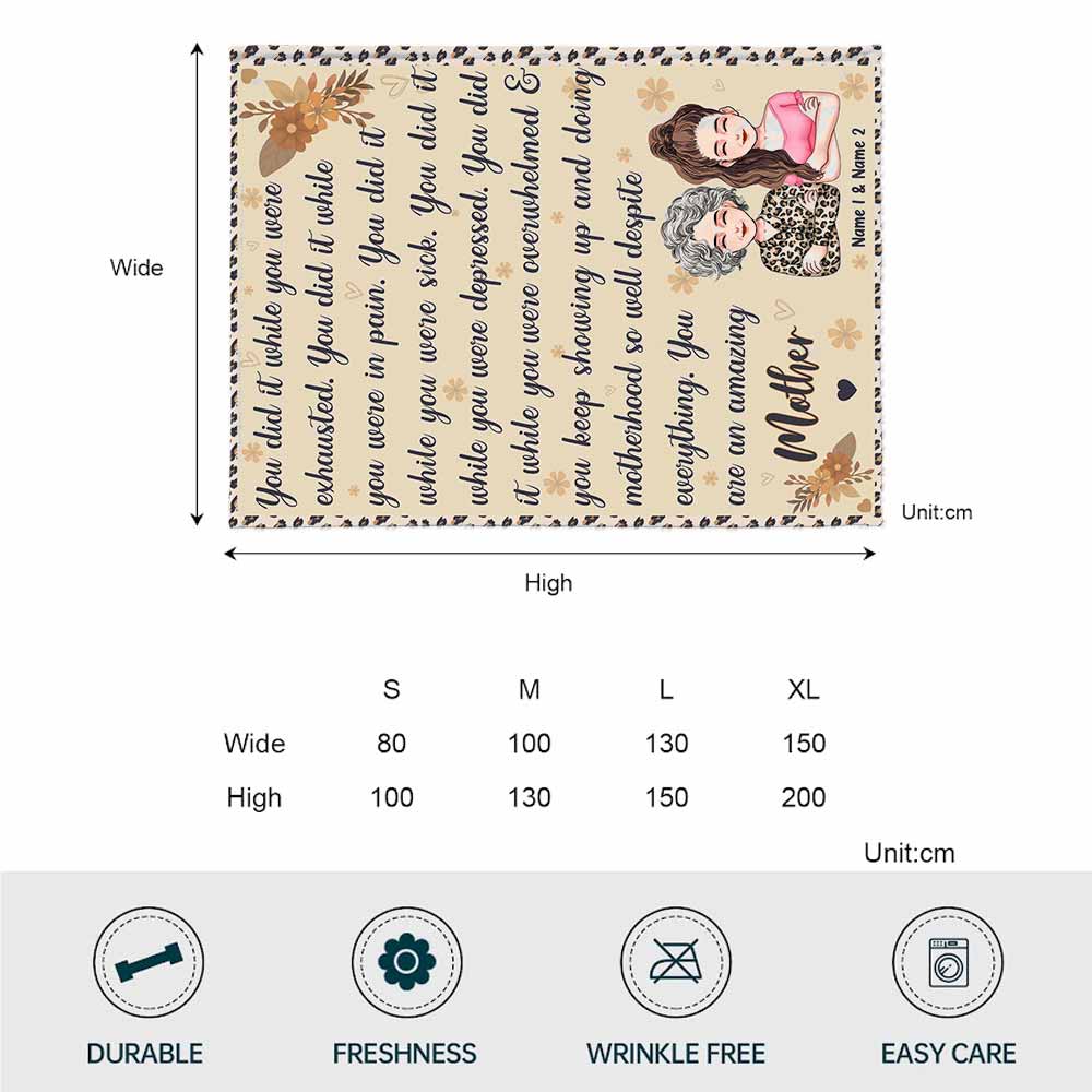 You Are An Amazing Mother - Personalized Mother's Day Mother Blanket
