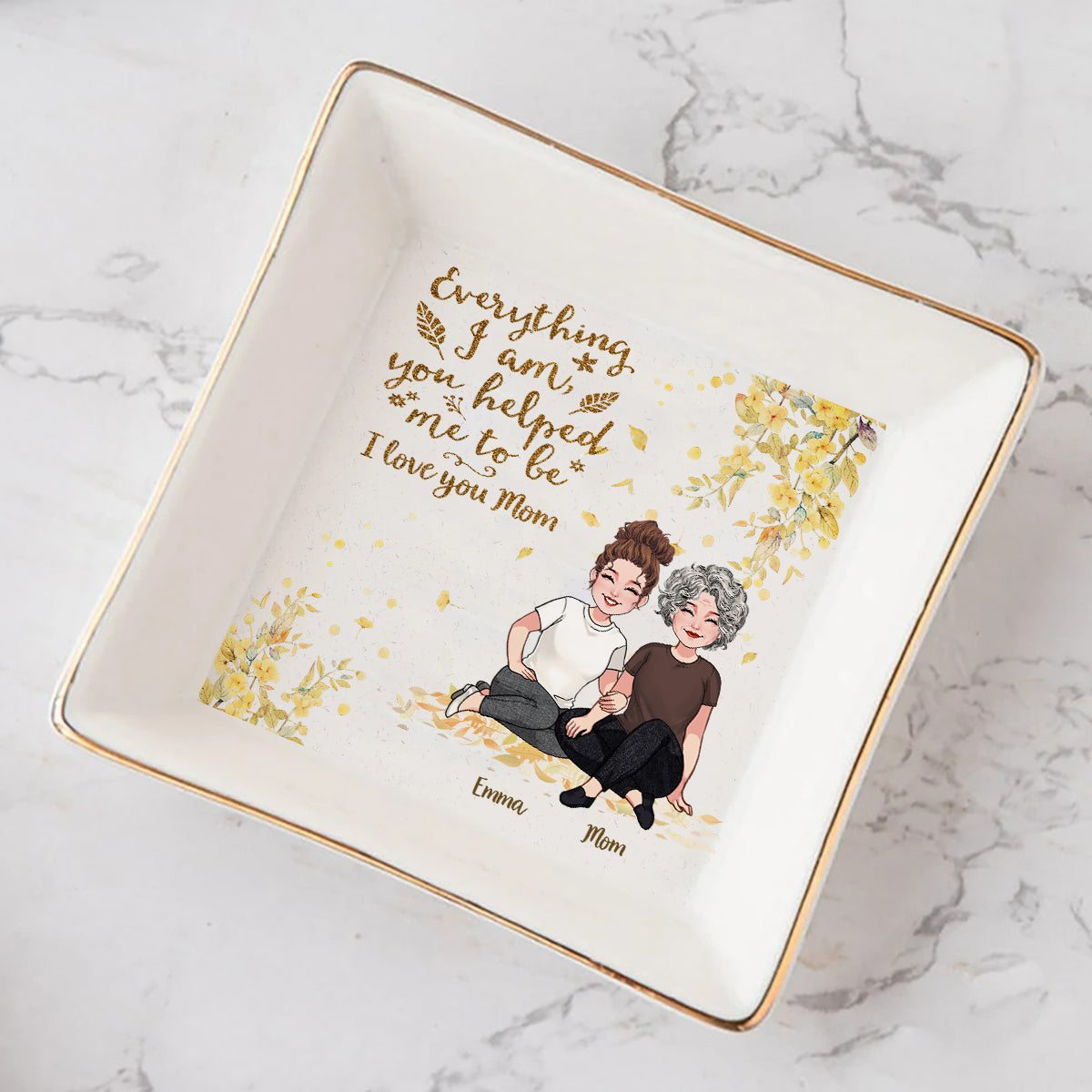 Everything I Am - Personalized Mother's Day Mother Jewelry Dish