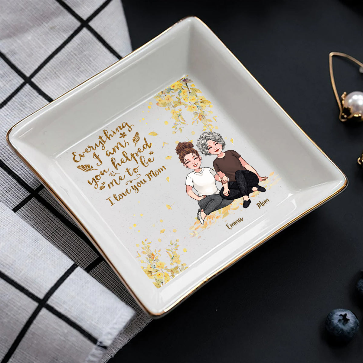 Everything I Am - Personalized Mother's Day Mother Jewelry Dish