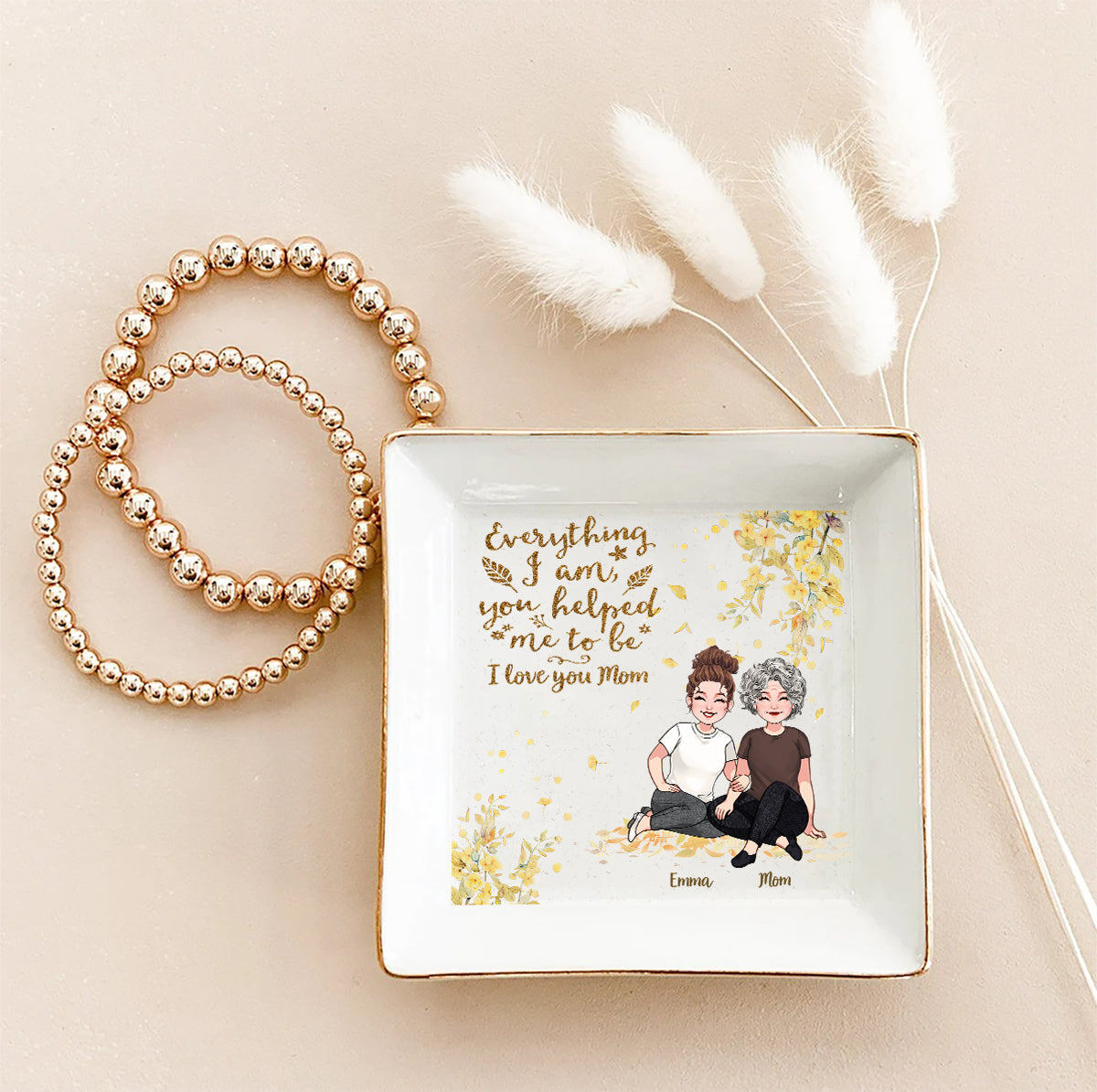 Everything I Am - Personalized Mother's Day Mother Jewelry Dish