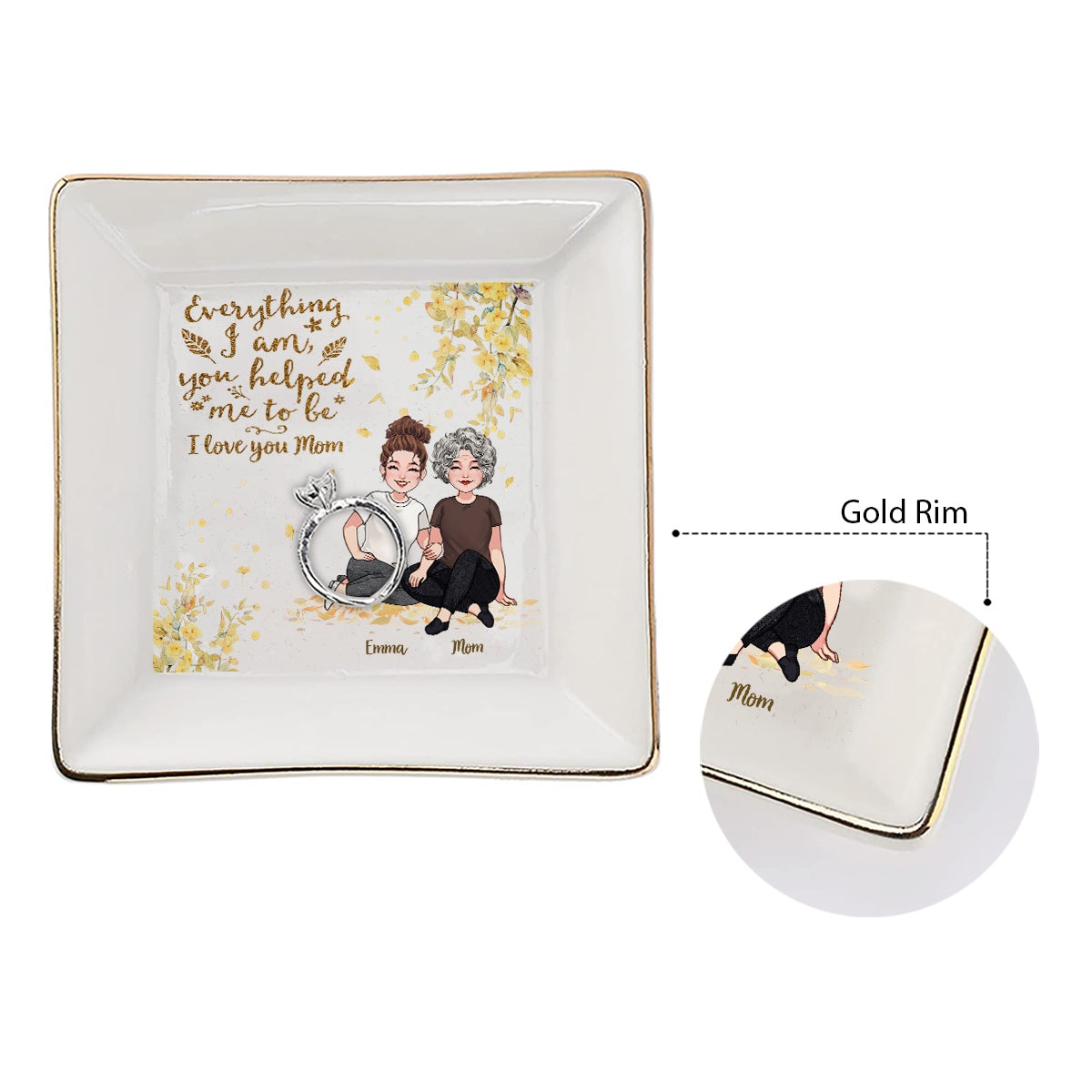 Everything I Am - Personalized Mother's Day Mother Jewelry Dish