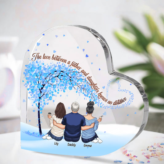 Father & Daughters - Personalized Father Custom Shaped Acrylic Plaque