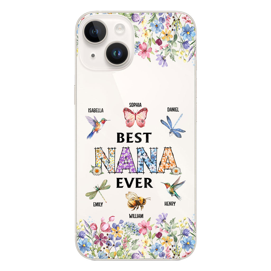 Best Mom Nana Ever - Personalized Grandma Clear Phone Case