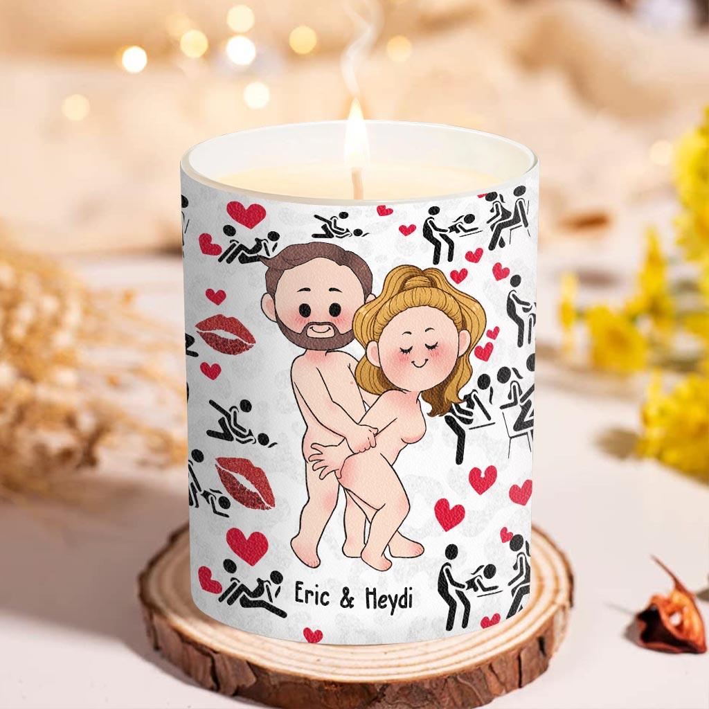 When This Candle Is Lit - Personalized Couple Candle With Wooden Lid