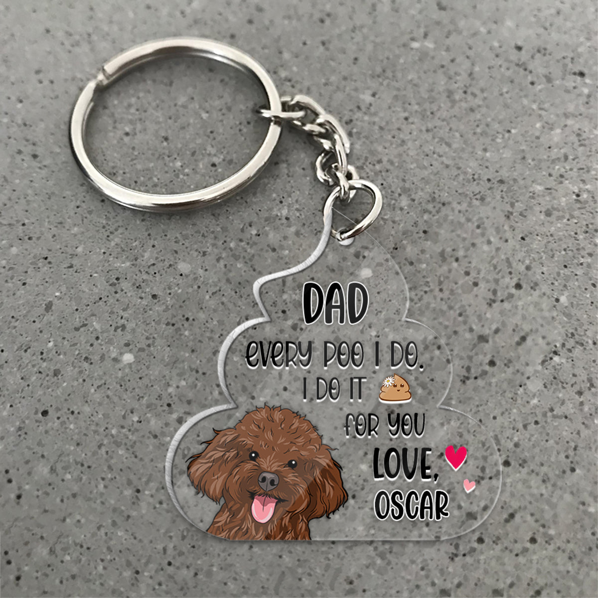 Jeder Hundehaufen, den ich für dich mache – Hundegeschenk für Hundeliebhaber – Personalisierter Schlüsselanhänger