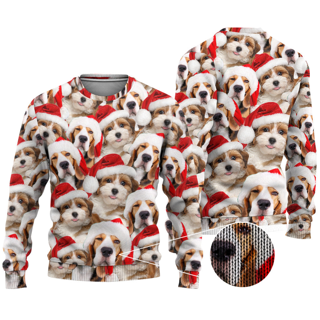Merry Christmas - Gift for dog lovers - Personalized Ugly Sweater
