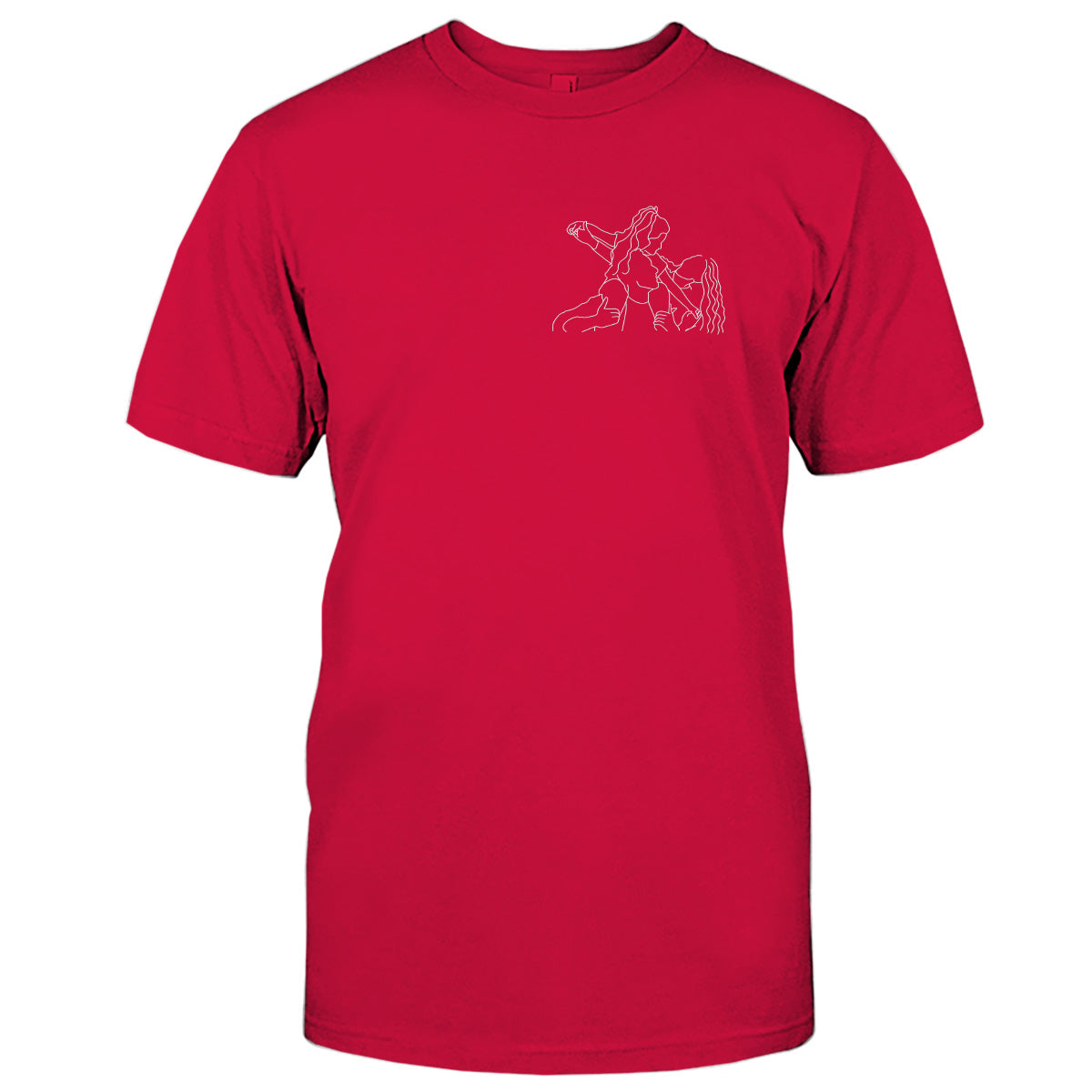 T-shirt brodé personnalisé pour toute la famille - Motifs au trait