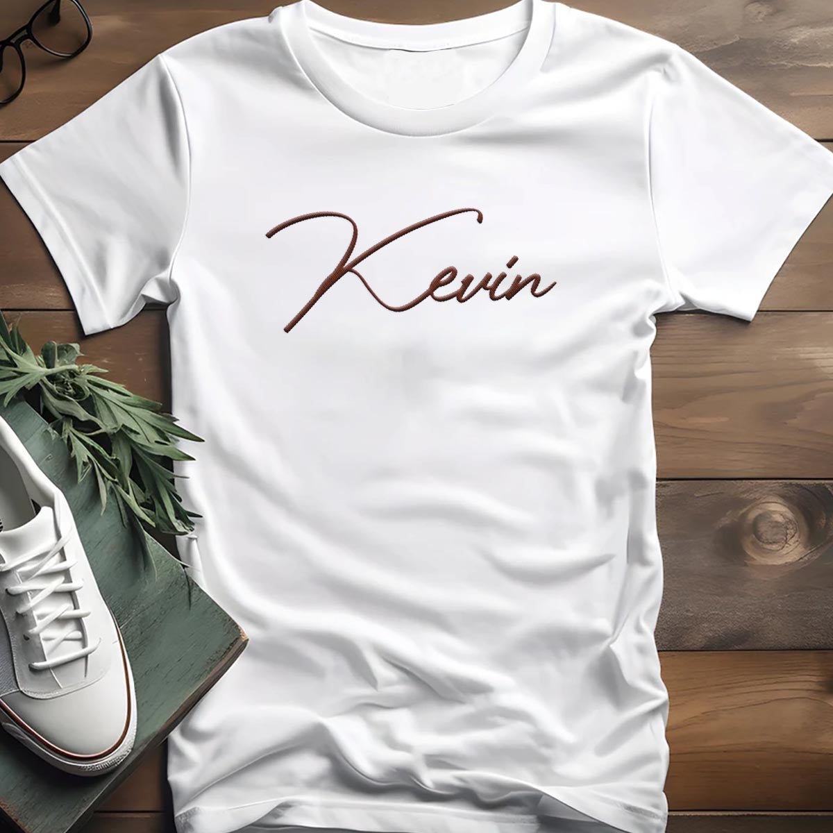 T-shirt brodé personnalisé avec nom pour petit-fils