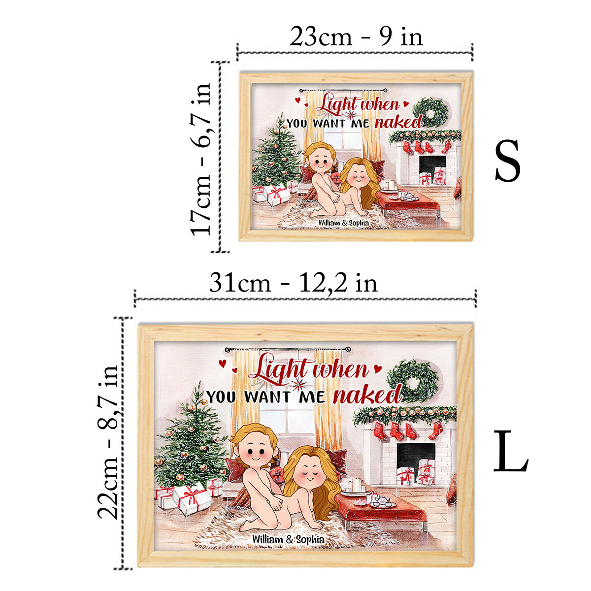 Light When You Want Me - Personalized Couple Light Photo Frame