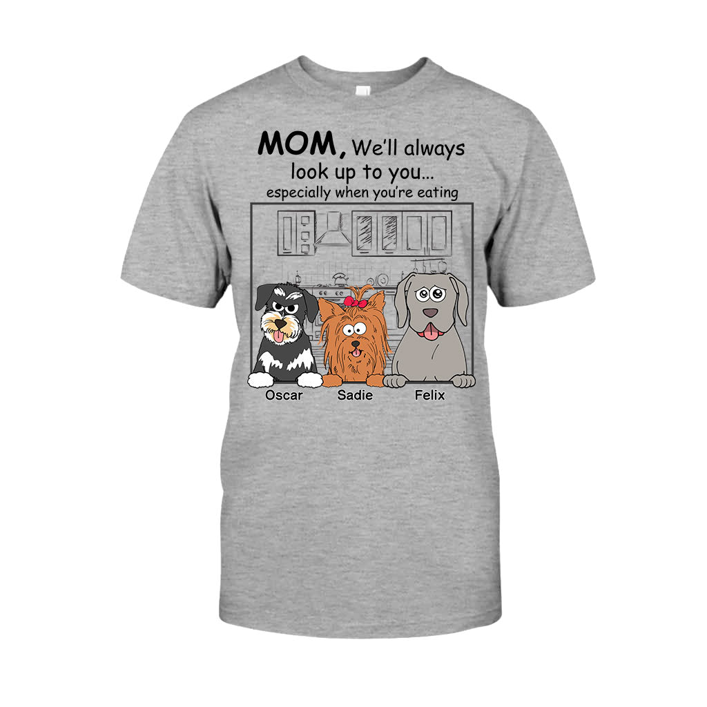 Ich werde immer zu dir aufschauen – personalisiertes Hunde-T-Shirt und Hoodie