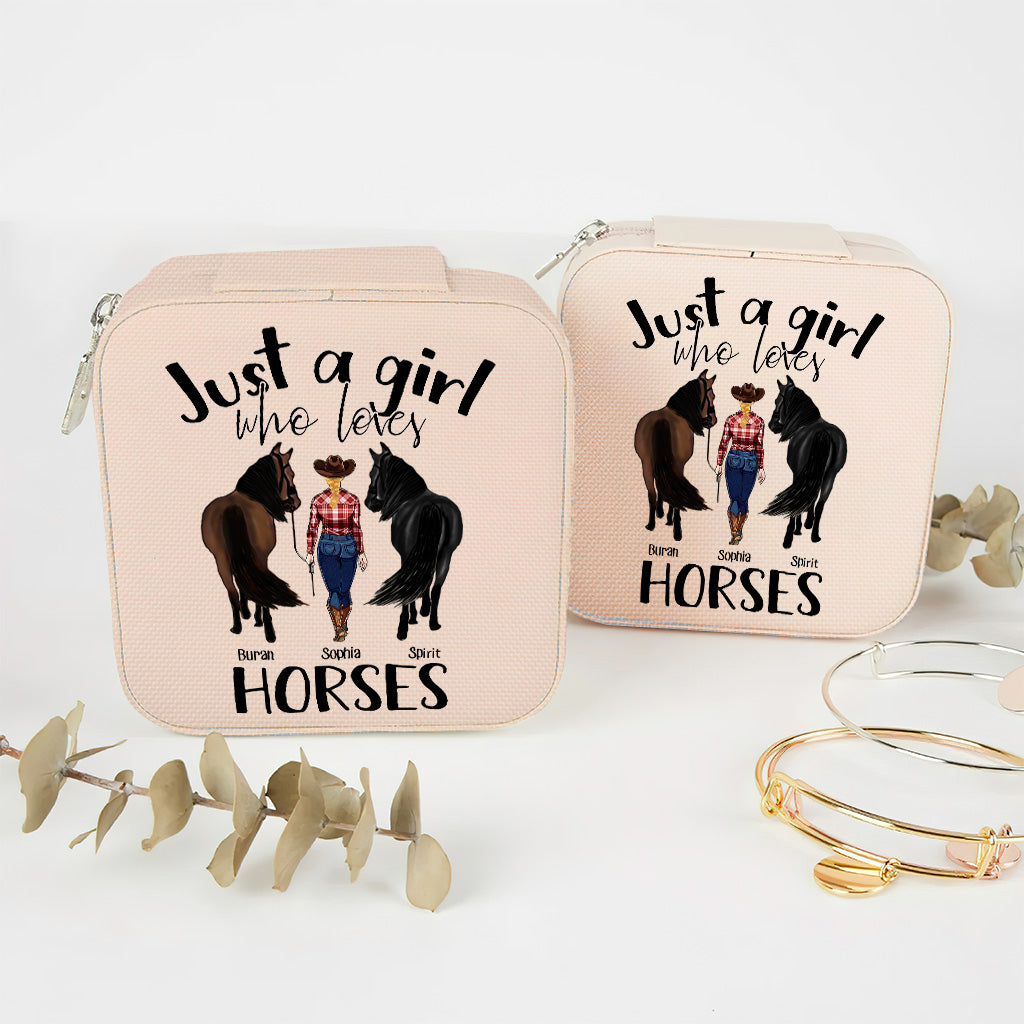 Une fille qui aime les chevaux - Boîte à bijoux personnalisée pour chevaux