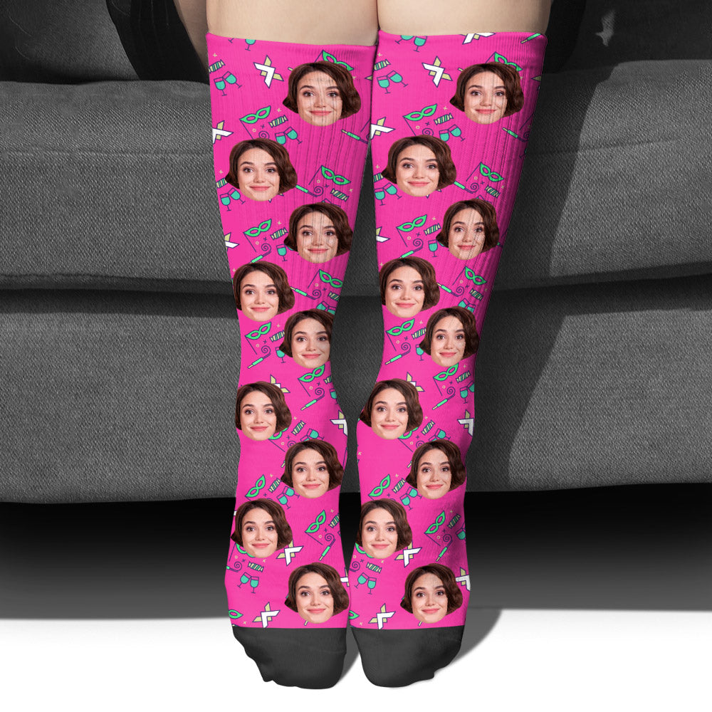 Chaussettes personnalisées pour tante - Motifs de fête personnalisés