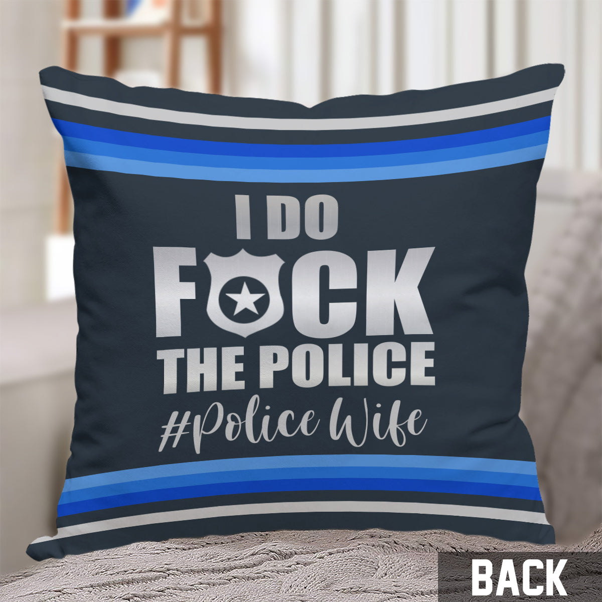 I Do Love The Police - Personalized Couple Throw Pillow