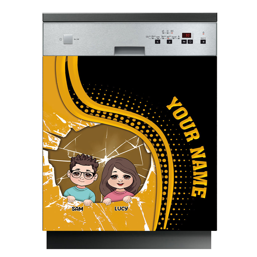 Best Dad Ever - Personalized Father Dishwasher Cover