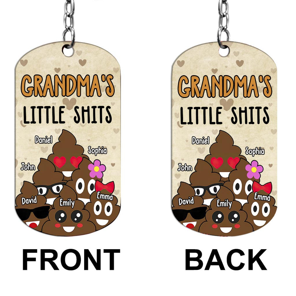 Dad's Little Cuties - Gift for dad, grandma, grandpa, mom, uncle, aunt - Personalized Stainless Steel Keychain