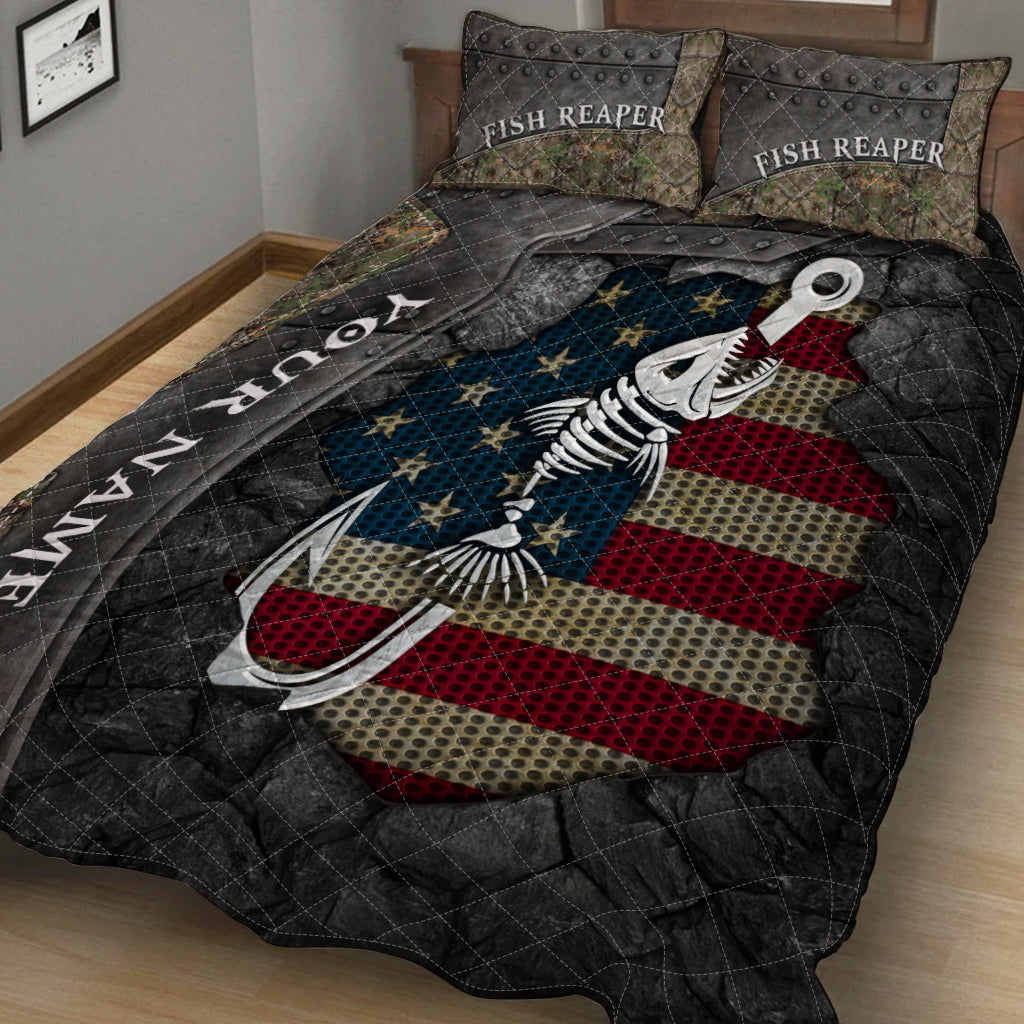 Fish Reaper - Personalized Fishing Quilt Set