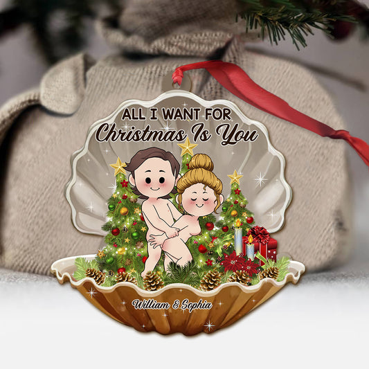 All I Want For Christmas Is You - Personalized Couple Ornament