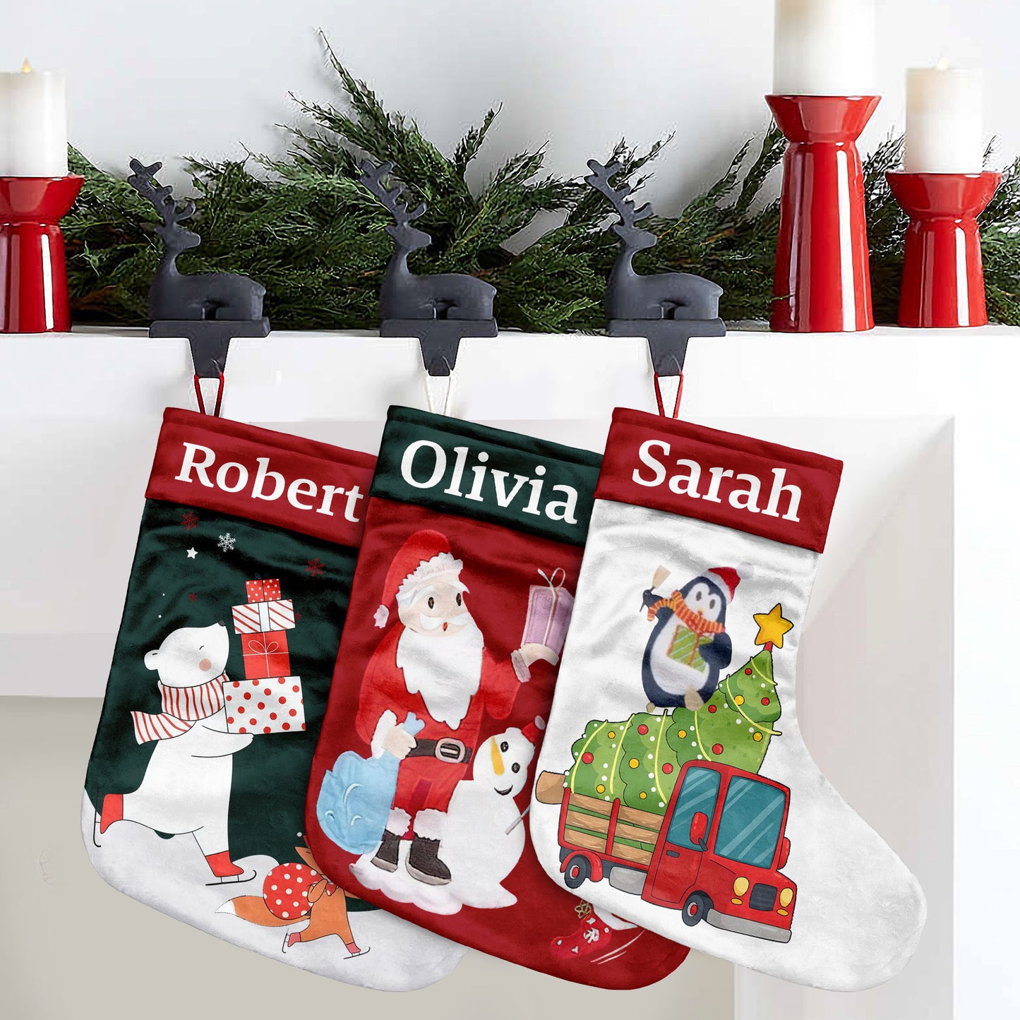 Joyeux Noël - Chaussettes de Noël personnalisées pour toute la famille