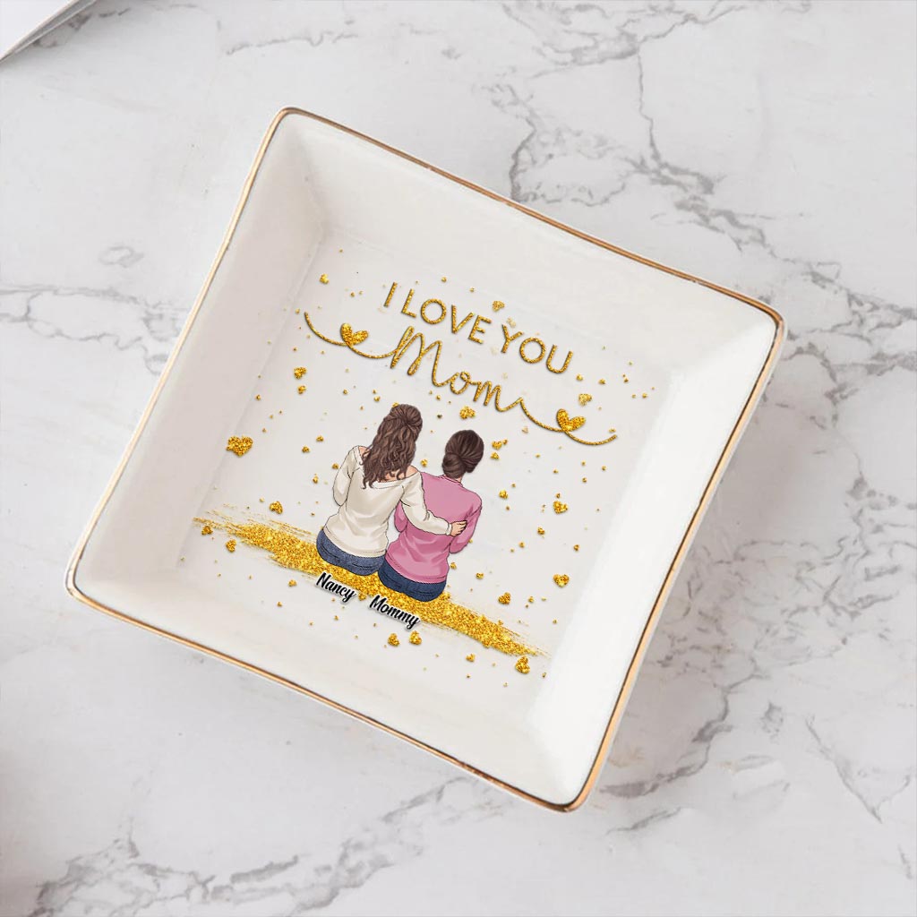 I Love You Mom - Personalized Mother Jewelry Dish