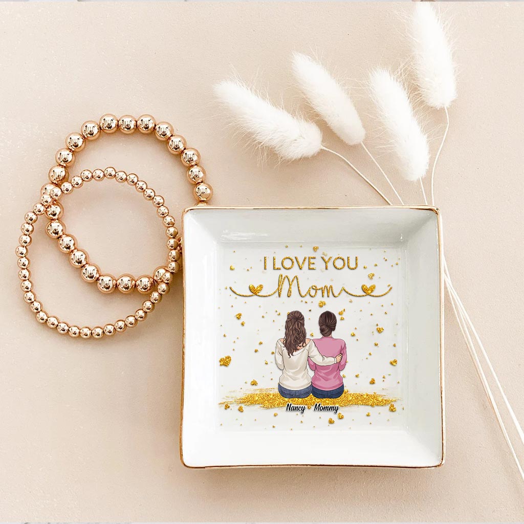 I Love You Mom - Personalized Mother Jewelry Dish