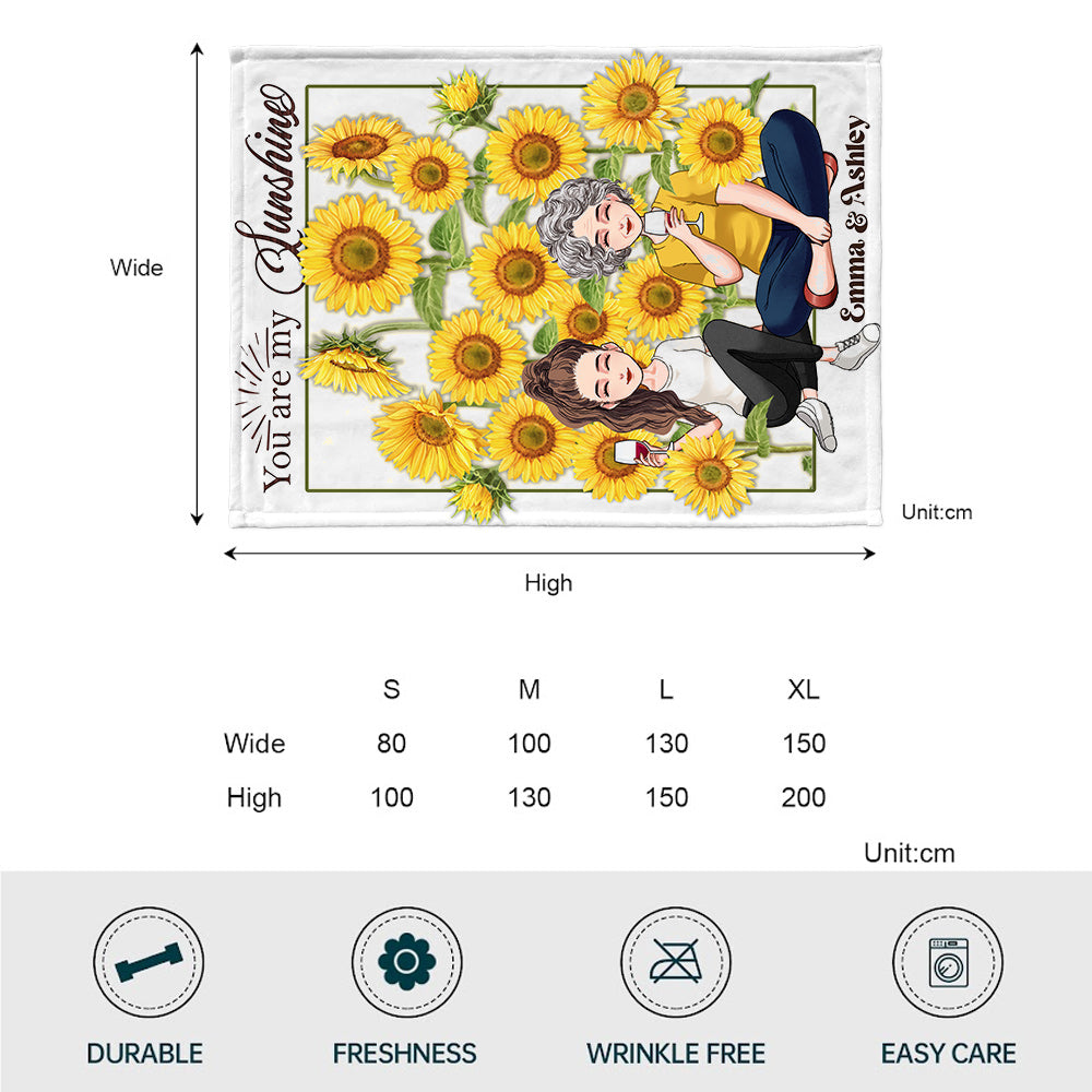 You Are My Sunshine - Personalized Mother's Day Mother Blanket