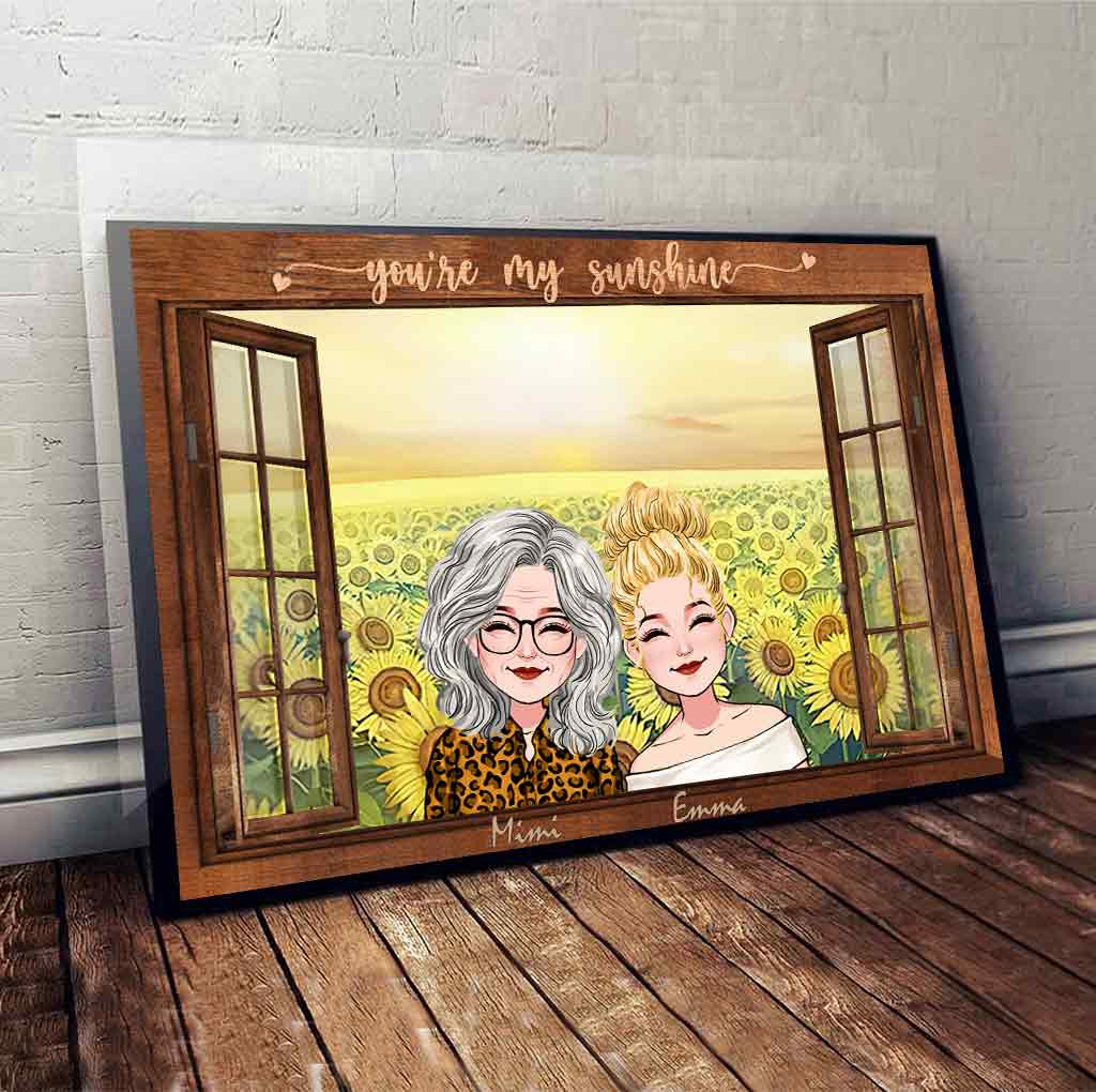 You're My Sunshine - Personalized Mother Canvas And Poster