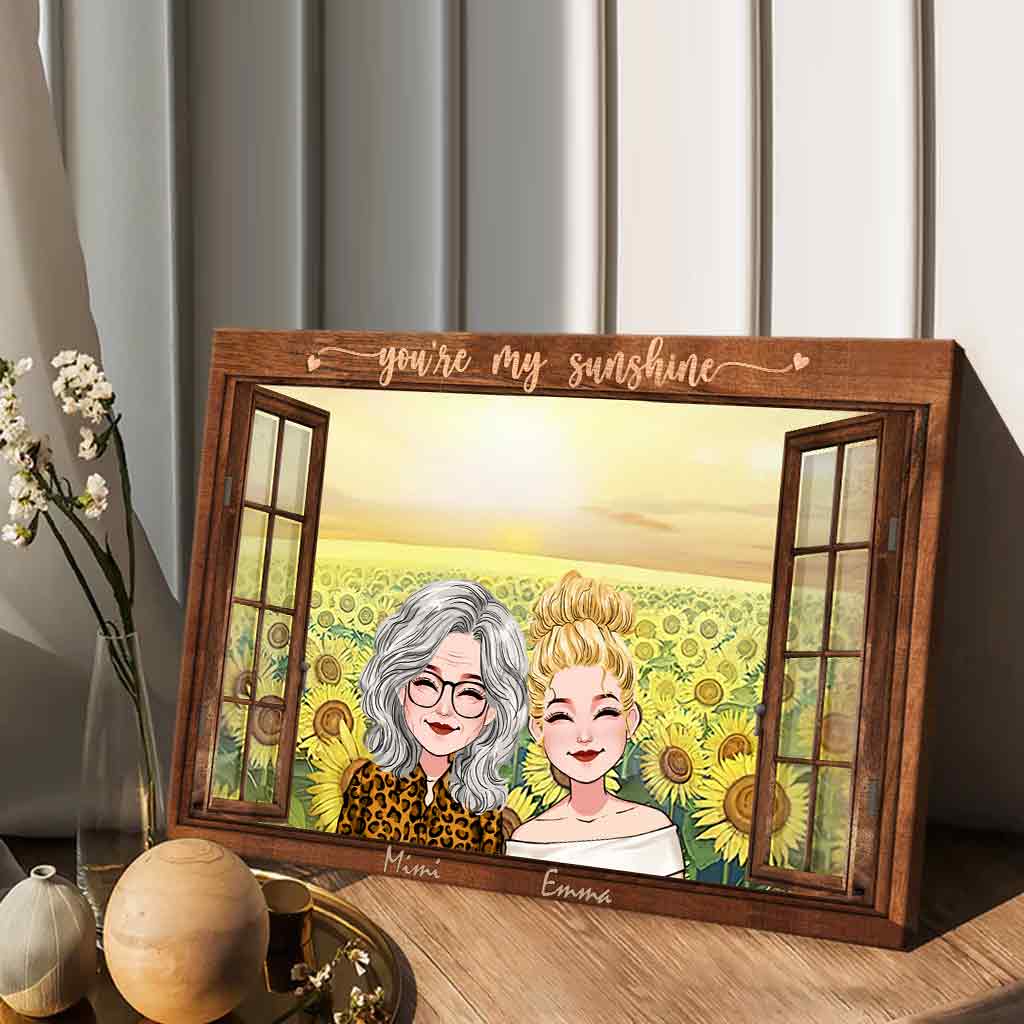 You're My Sunshine - Personalized Mother Canvas And Poster