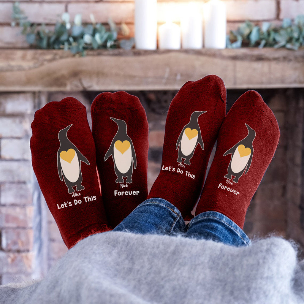 Let's Do This Forever - Personalized Couple Socks