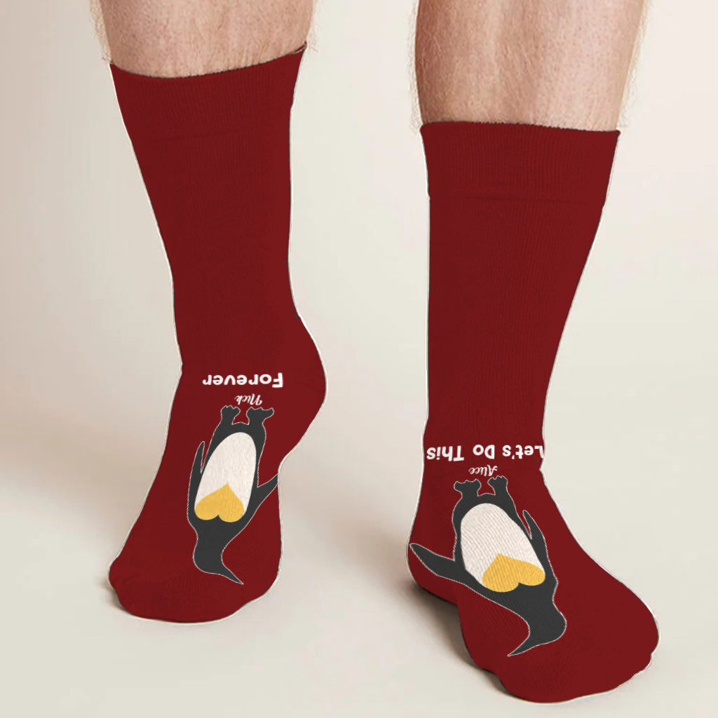Let's Do This Forever - Personalized Couple Socks