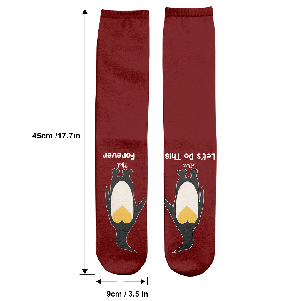 Let's Do This Forever - Personalized Couple Socks