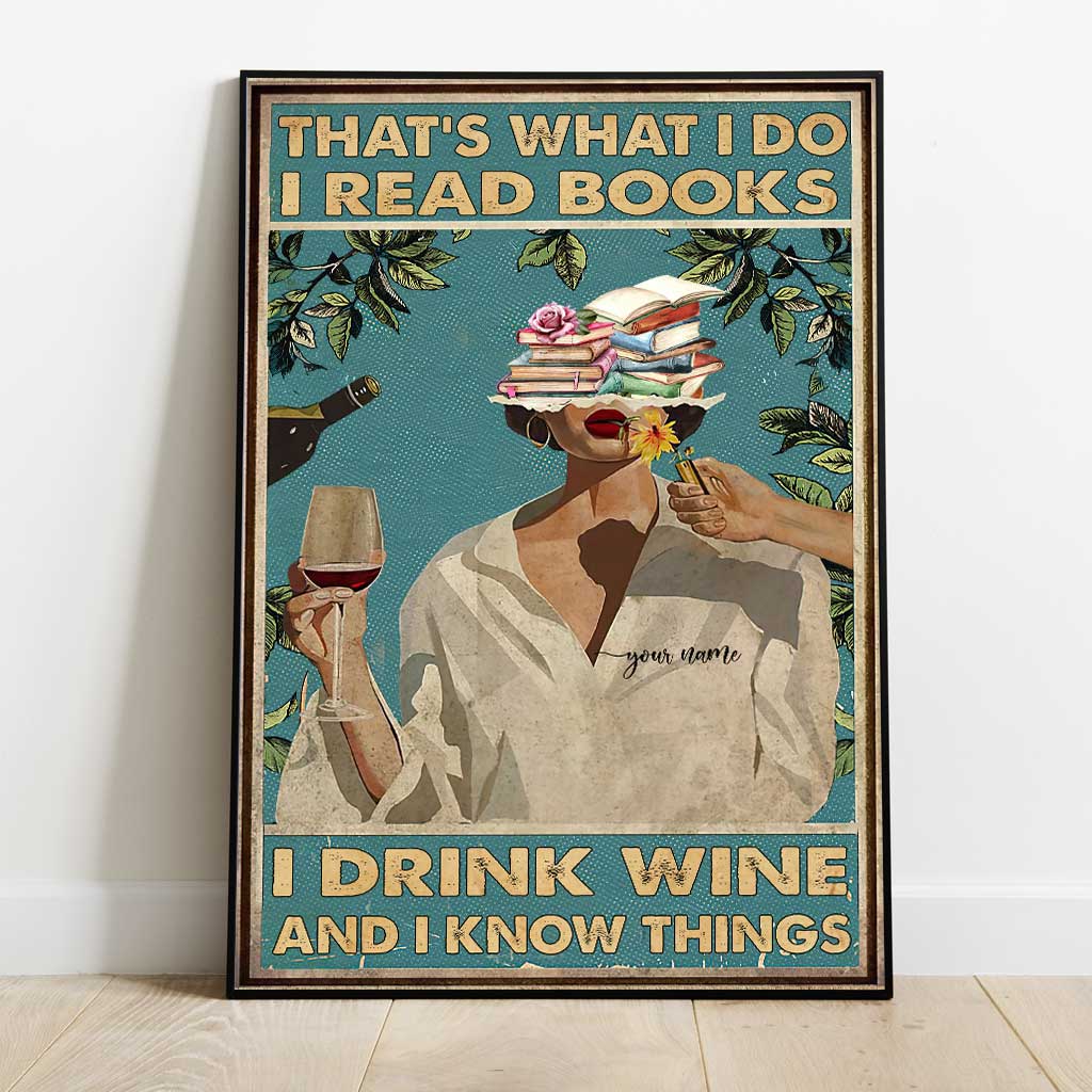 Je lis des livres, je bois - Toile et affiche personnalisées