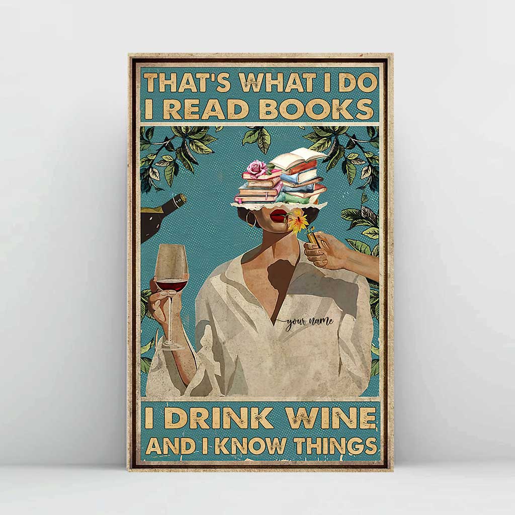 Je lis des livres, je bois - Toile et affiche personnalisées
