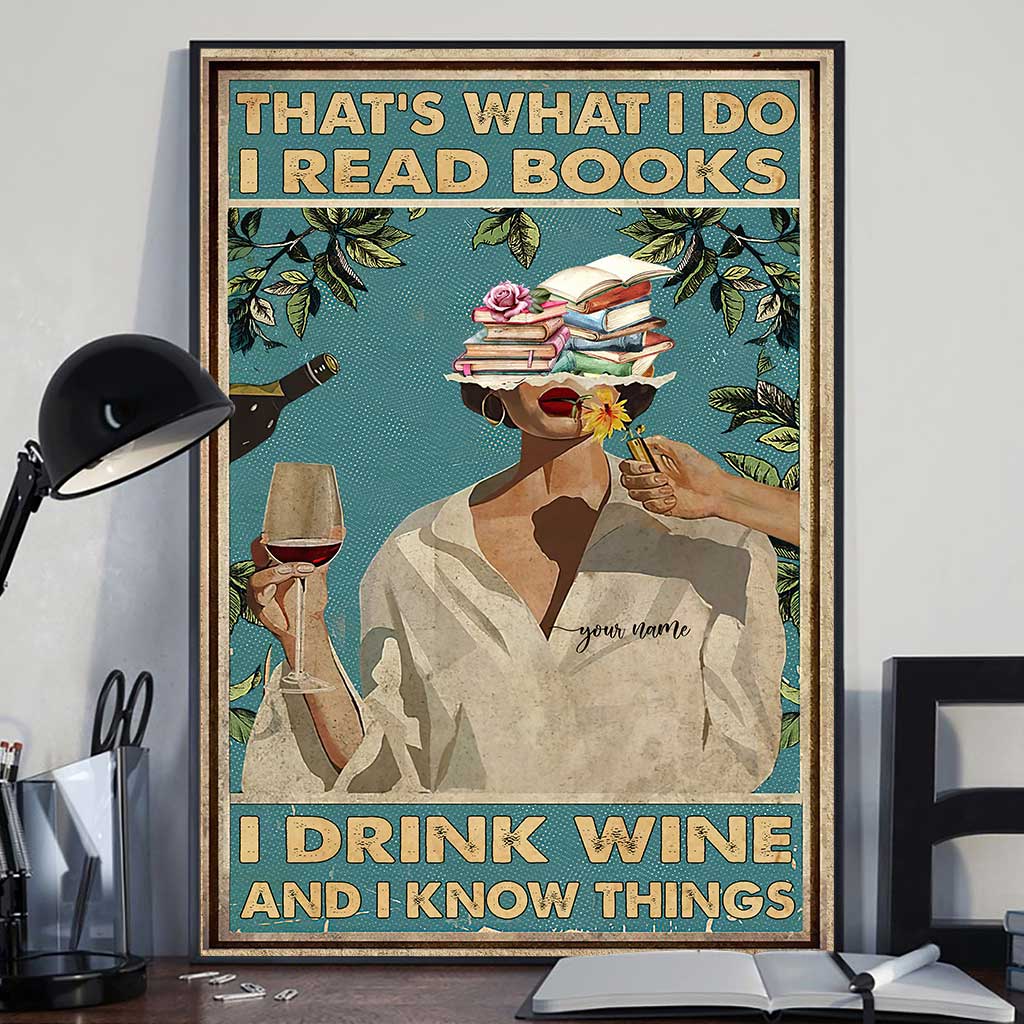Je lis des livres, je bois - Toile et affiche personnalisées