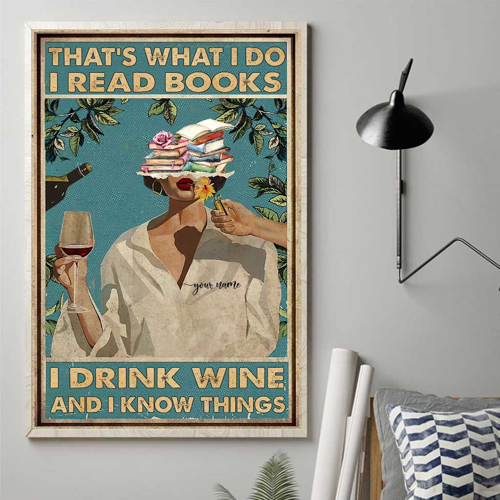 Je lis des livres, je bois - Toile et affiche personnalisées