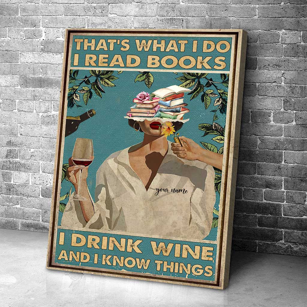 Je lis des livres, je bois - Toile et affiche personnalisées