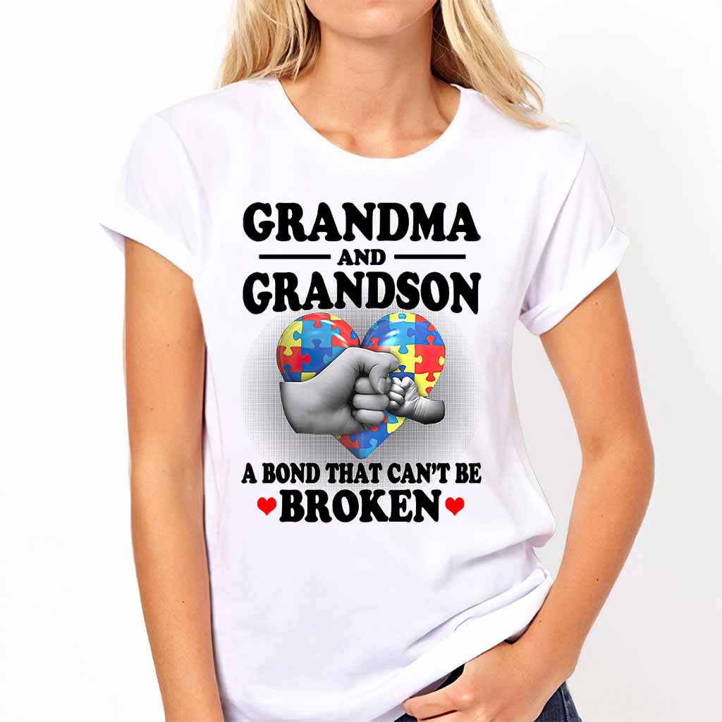 T-shirt et sweat à capuche « Grand-mère et petit-fils » pour la sensibilisation à l'autisme 112021