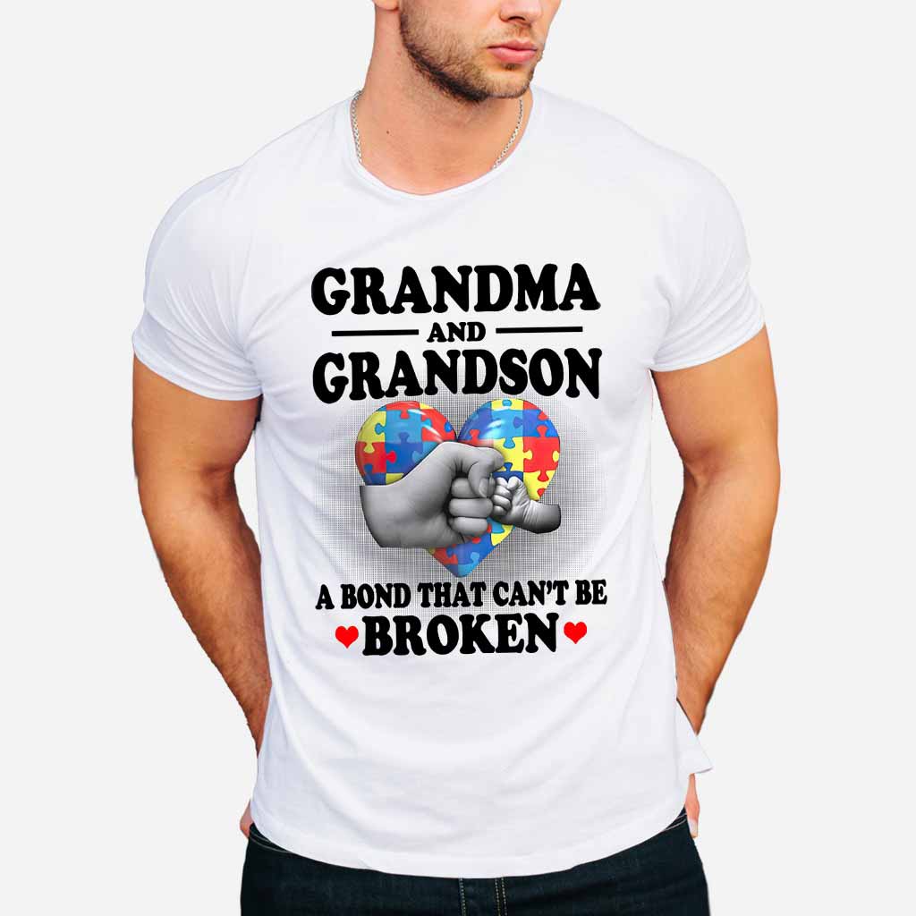 T-shirt et sweat à capuche « Grand-mère et petit-fils » pour la sensibilisation à l'autisme 112021