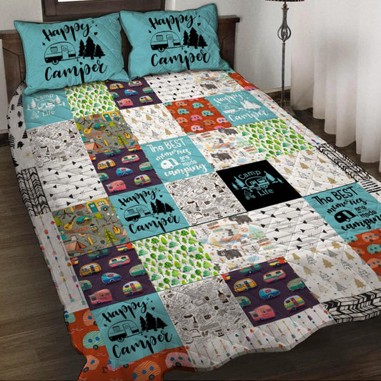 Ensemble de courtepointe de camping Happy Camper - 112021