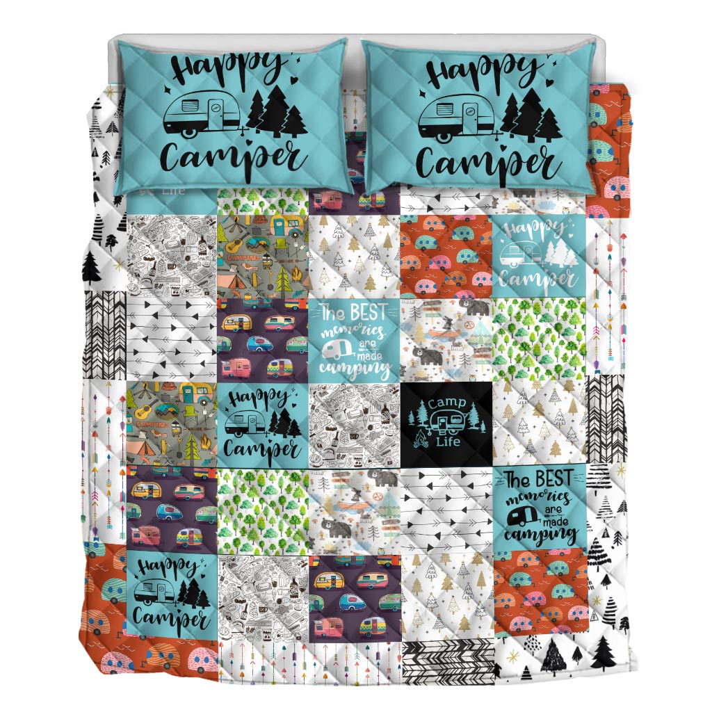 Ensemble de courtepointe de camping Happy Camper - 112021