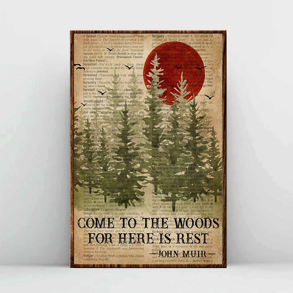 Komm in den Wald – Campingplakat 1121