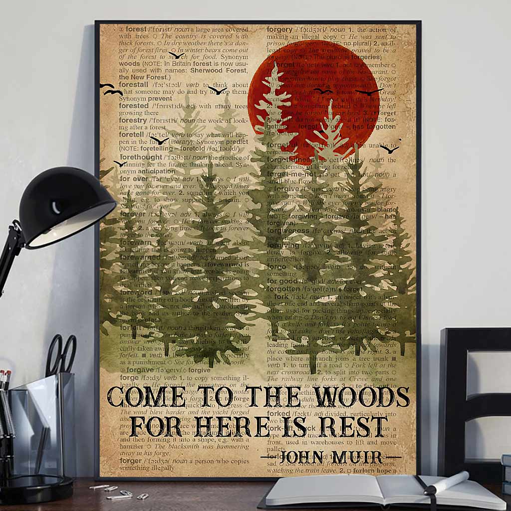 Komm in den Wald – Campingplakat 1121